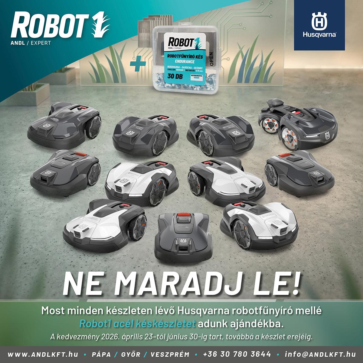 Husqvarna robotfűnyíró + AJÁNDÉK késszett? Komolyan! Így hozhatod ki a legtöbbet 2026-ból! Előnézeti kép